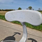 Set of 2 high workshop chairs, Nicolle model, known as whale tail