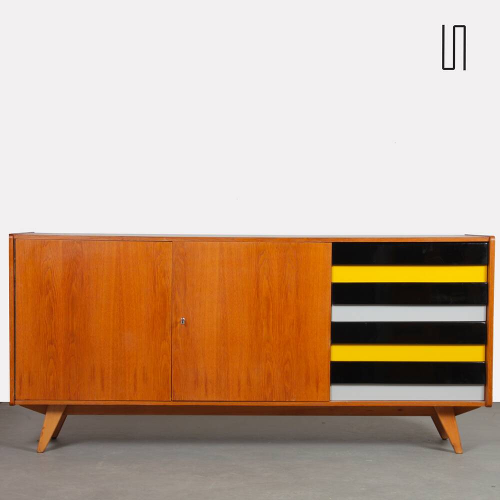 Oak sideboard by Jiri Jiroutek, model U-460, 1960
