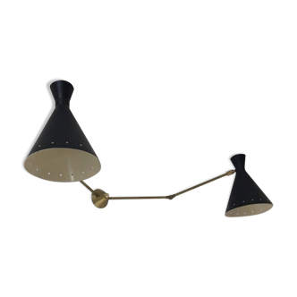 Applique italienne double articulable des années 50