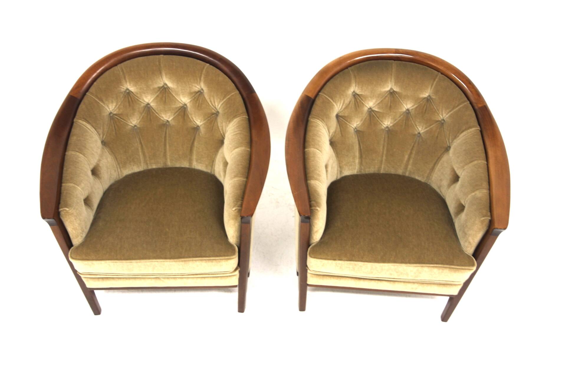 Set de 2 fauteuils "Fabiola" en velours, Bröderna Andersson, Suède, 1960