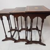 Inlaid trundle table 19th