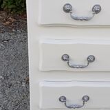 Dresser 3 drawers louis XV style white