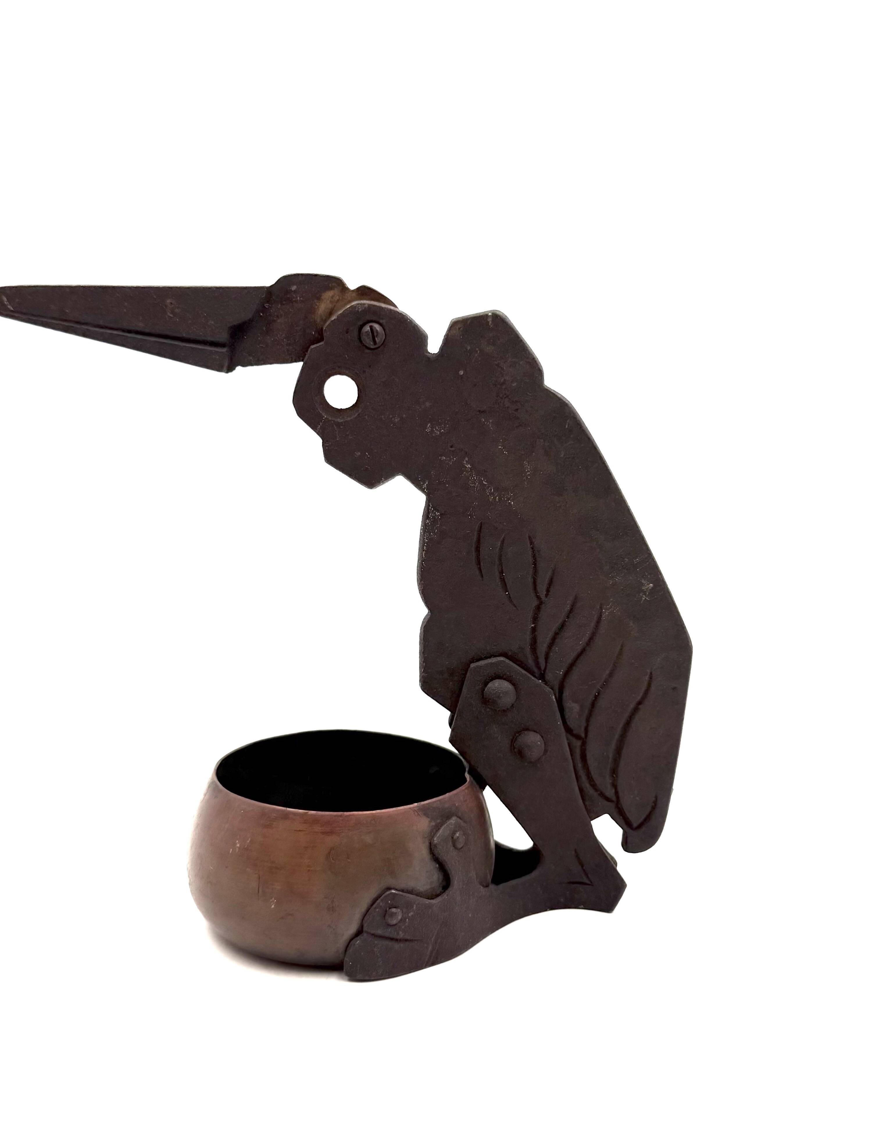 Jugendstil Marabou cigar cutter and ashtray, Ignatius Taschner Germany 1910