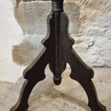 Antique pedestal table in blackened wood – circa 1900