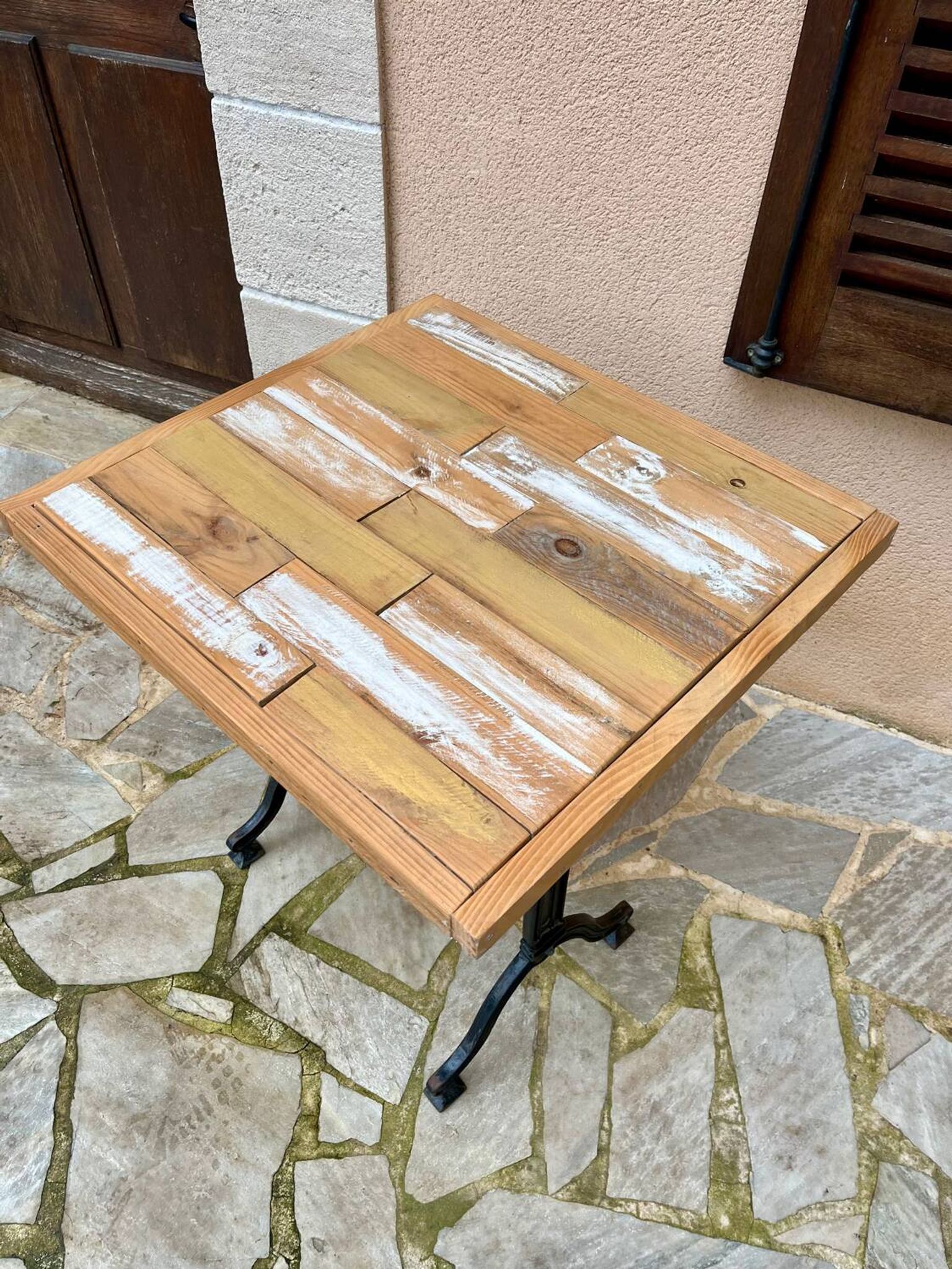 Industrial bistro style table