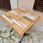 Industrial bistro style table