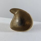 Vintage brass ashtray with an organic design from the 1950s.