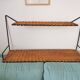 Double shelf Raoul Guys 50s wrought iron and wicker, vintage rattan