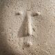 Modernist sculpted male bust in sandstone