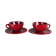 Pair of burgundy red cups with concentric streaks - Saint-Clément - 50s