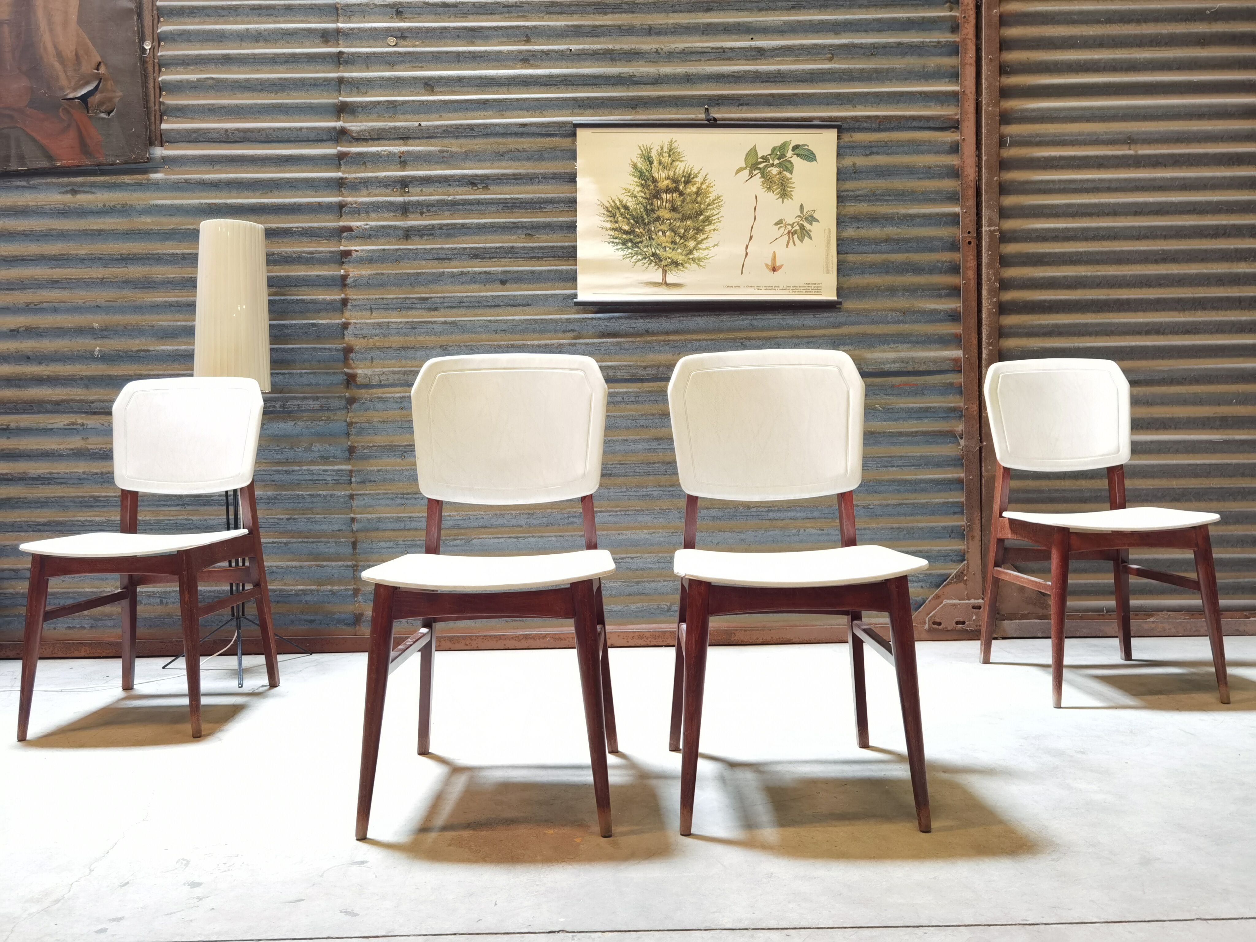 Lot de 4 chaises allemande Kondor Möbelwerk 1960