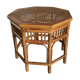 Table d’appoint rotin et osier années 1950