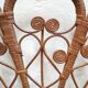 Vintage rattan peacock headboard