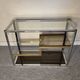 Showcase shelf 70s metal & smoked glass