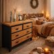 Commode bois massif et noir