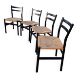 4 chaises Gessef par la manufacture Consorzio Sedie Friuli