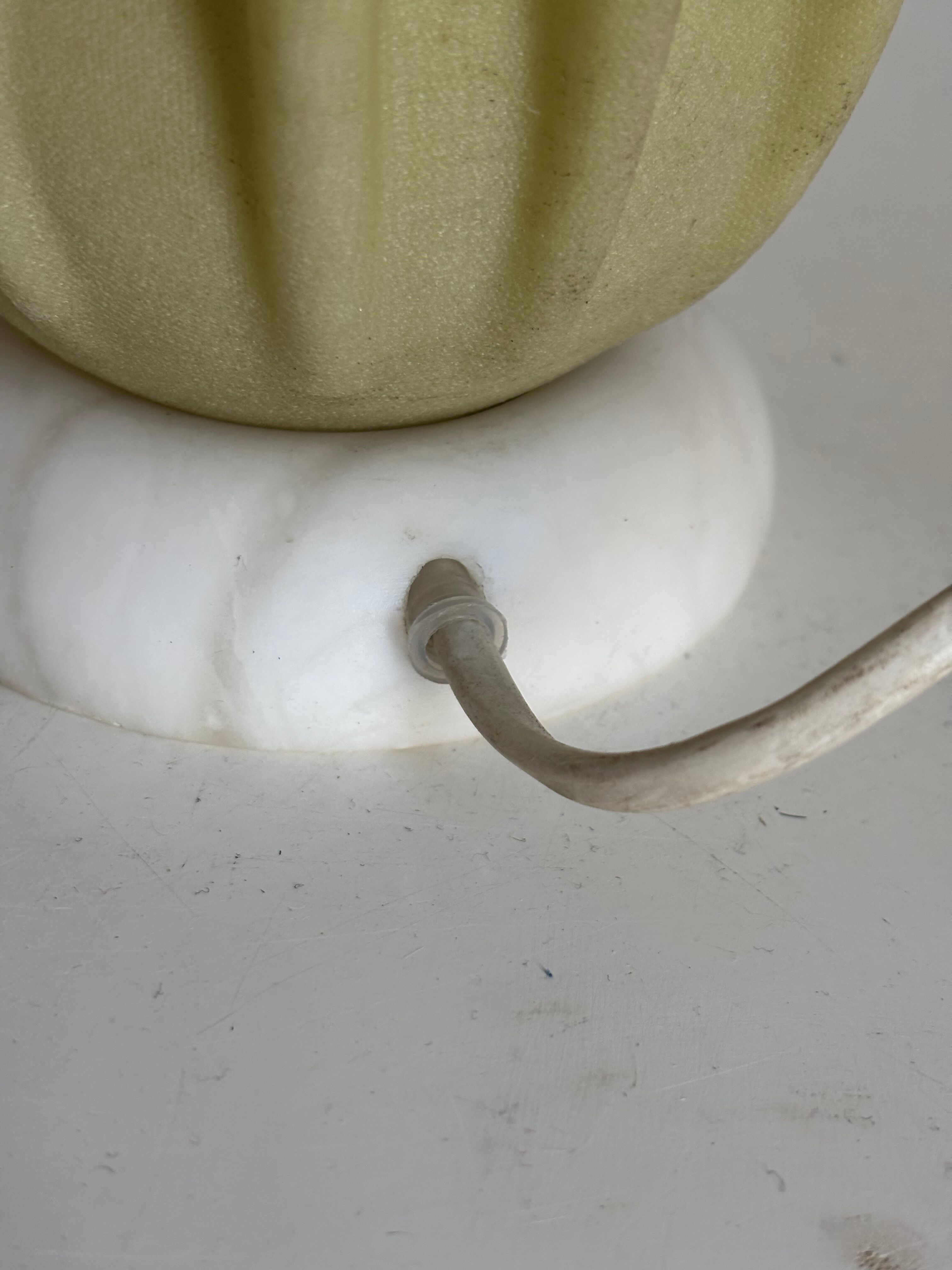 Lampe vintage 1970 de table Ophélie Georgia Jacob vert amande - 37 cm