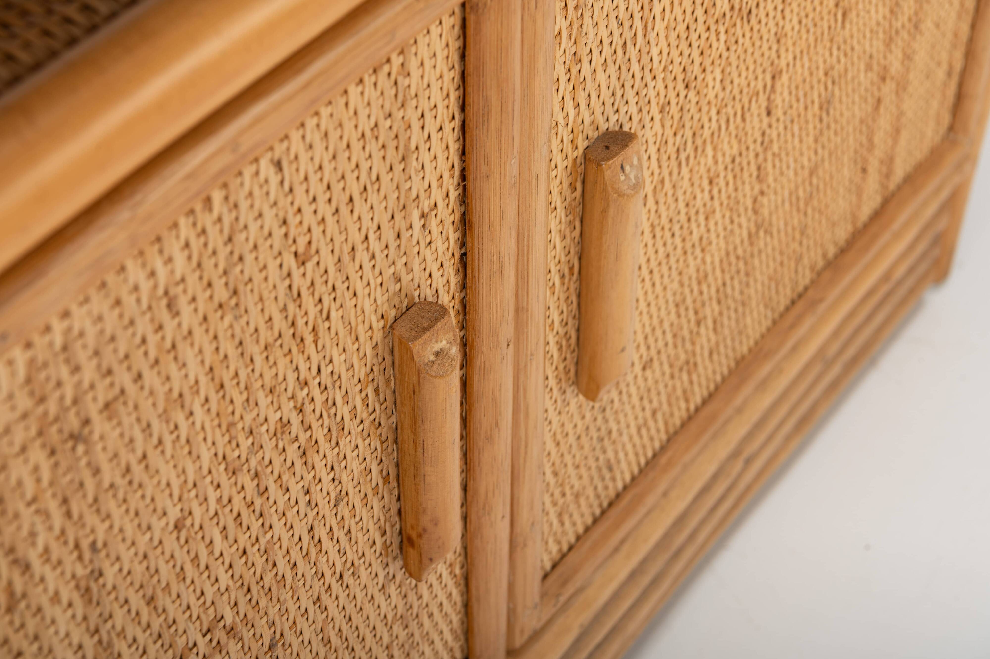 Bamboo cabinet sideboard