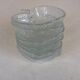 Salad bowl and cups set in molded glass, apple shape