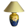 Large blue and yellow lamp with floral patterns H60
