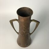 Vase Art Nouveau WMF copper and brass, circa 1900.