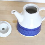 Koka ceramic teapot by Rörstrand Sweden, blue and white