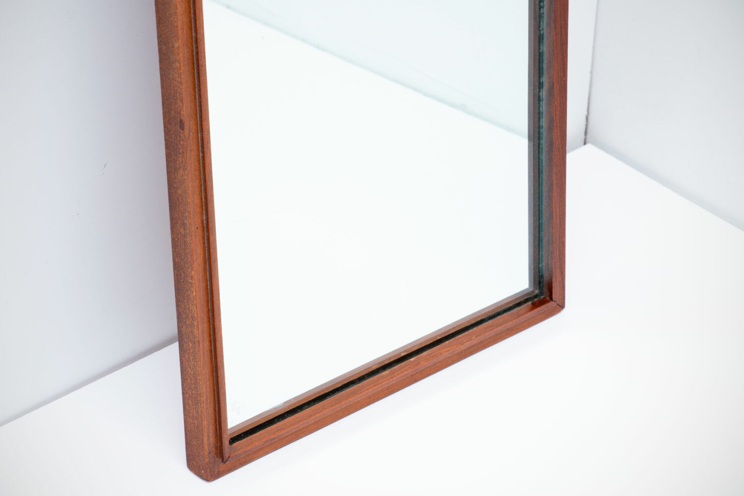 Scandinavian vintage rectangular teak mirror, 1960