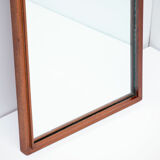 Scandinavian vintage rectangular teak mirror, 1960