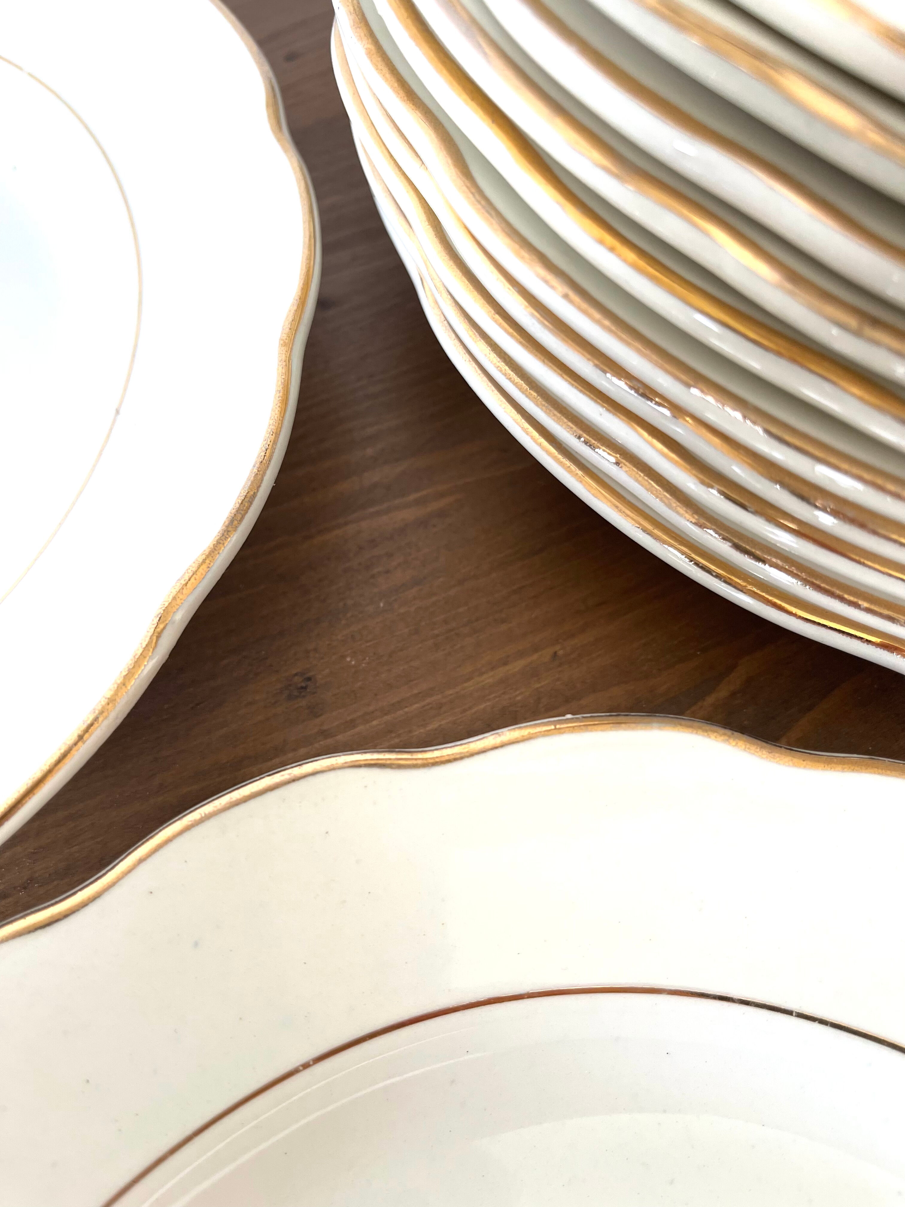 12 Gien vintage dessert plates