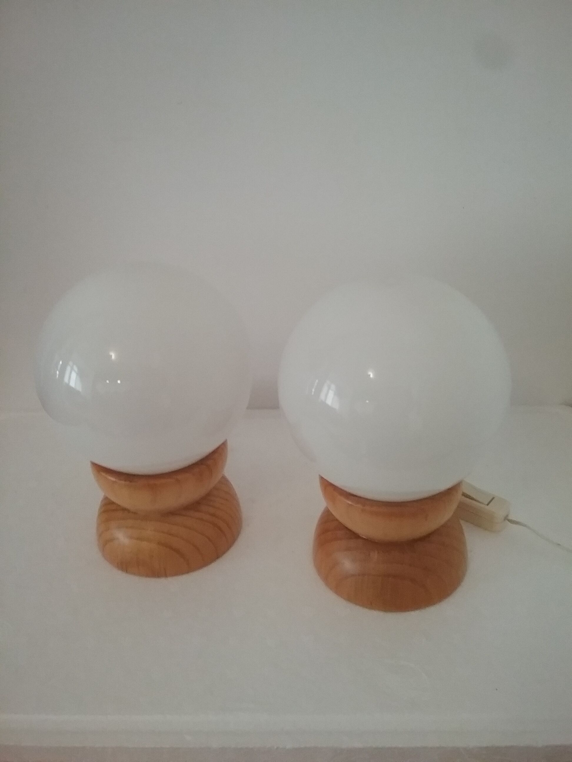 Vintage opaline lamps