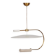 Metal pendant light produced by Lucien Gau, 1980