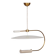 Metal pendant light produced by Lucien Gau, 1980