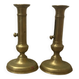 Pair of copper candlesticks 18th century