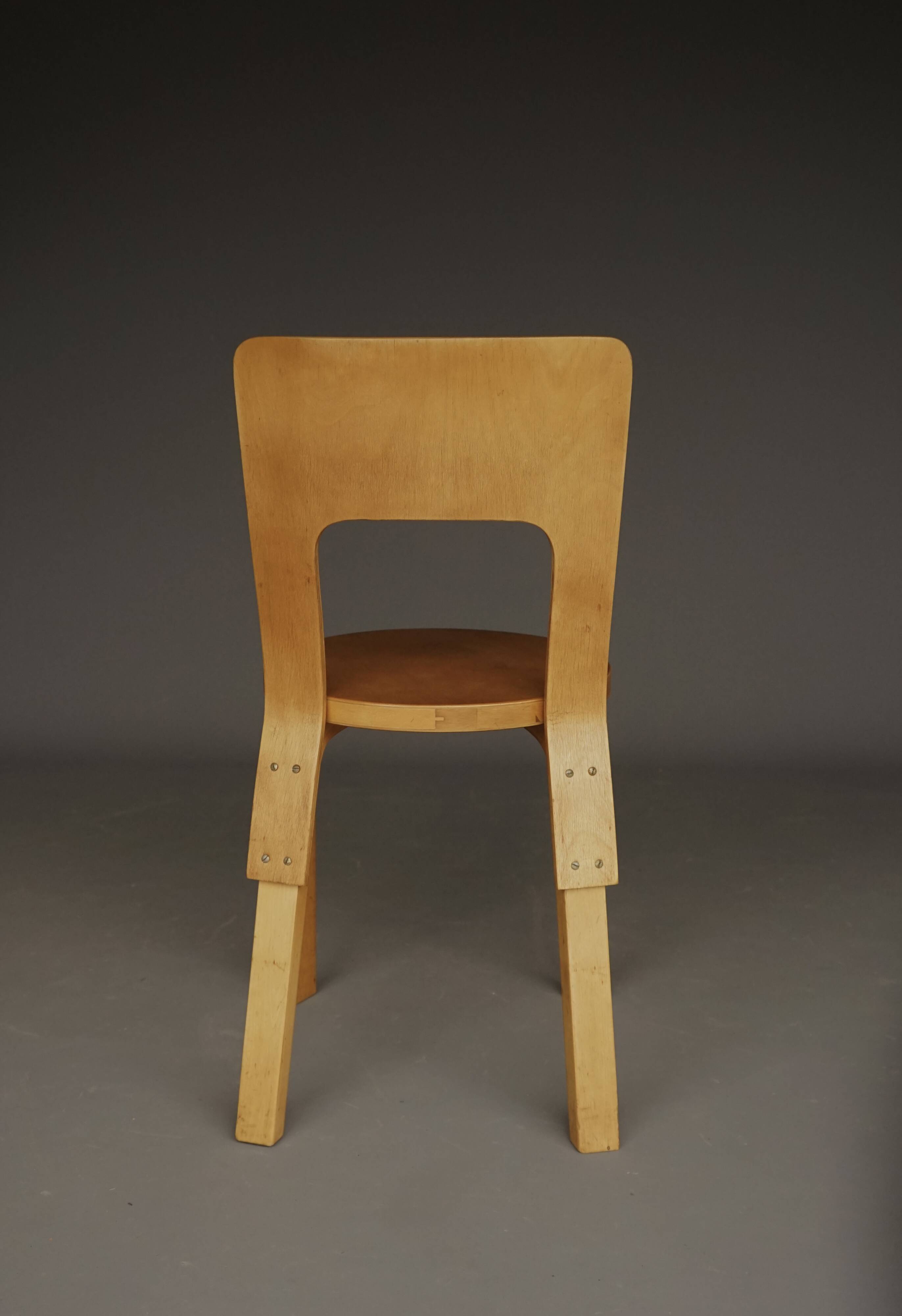 Model 66 Side Chair by Alvar Aalto for Artek, 1940s