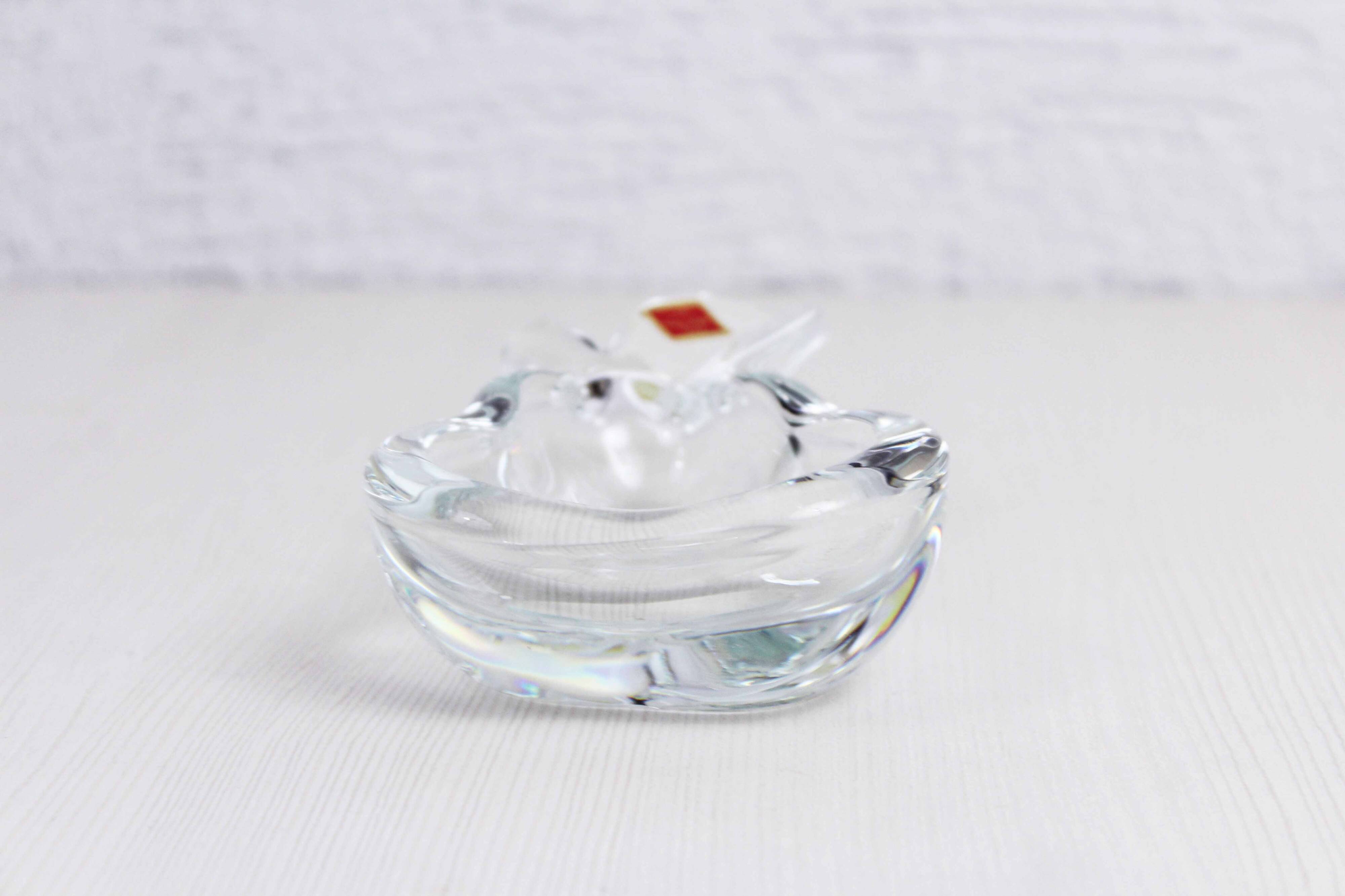 Empty crystal pear pocket ashtray