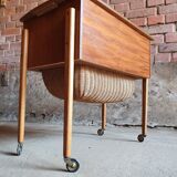 Piece of furniture with scandinavian teak sewing 1950