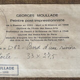 "Forest landscape" painting by Georges Moullade (1893-1968) frame