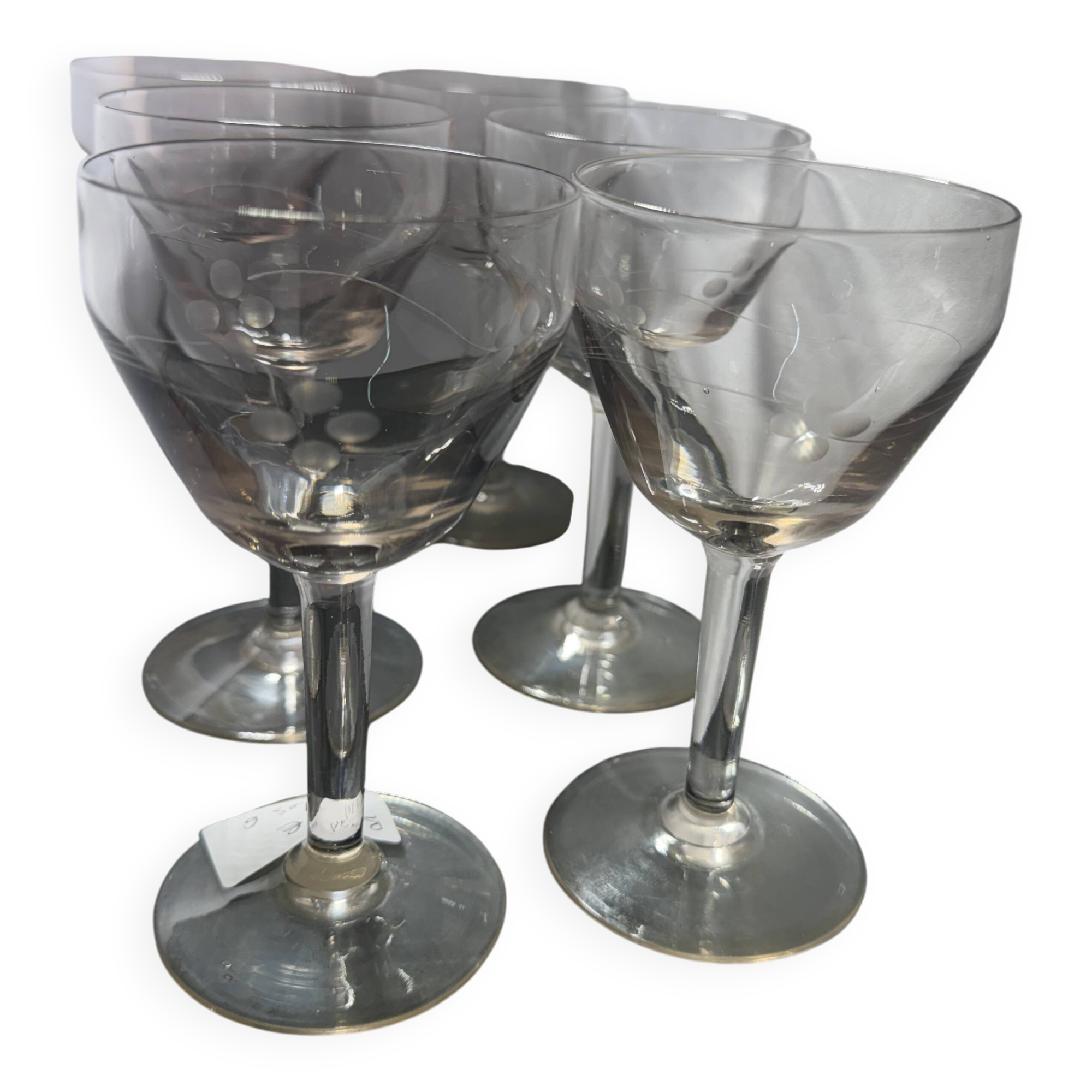 6 crystal glasses