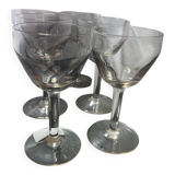 6 crystal glasses
