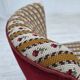 1960s, set of 2 Danish easy chairs, traditional Danish woven wool fabric.