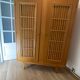 Armoire vintage bois/rotin années 50/60