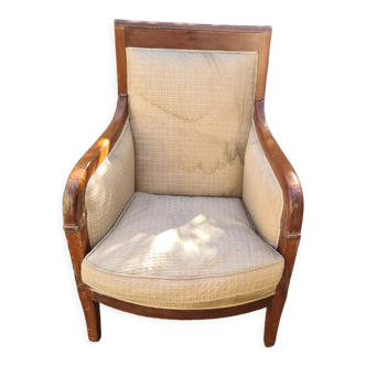 Empire style armchair in mahogany