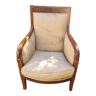 Fauteuil bergère de style empire en acajou