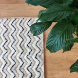 Berber rug ZigZag white and black 105x170 cm
