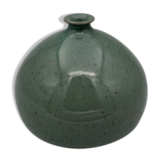 Ceramic ball vase michel berodot sembadel ice green 1970