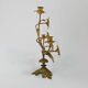 Candlestick church in bronze gold flower pattern floral lily flower