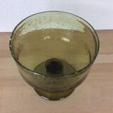 Biot bubbled glass cup, fruit basket