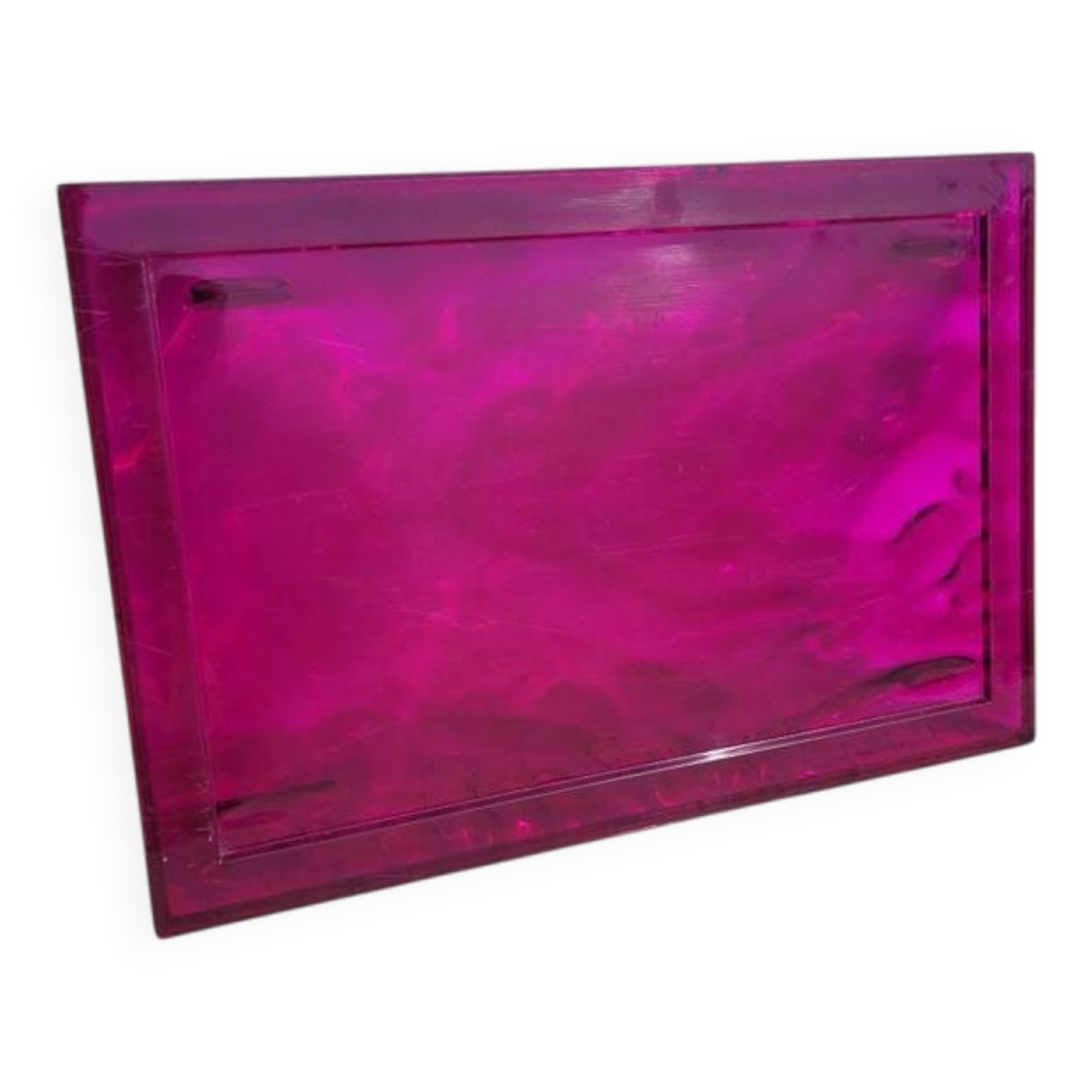 Plateau Kartell Dune rose par Mario Bellini