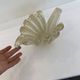 Murano Barovier 'Zebrati' Decor Glass Shell Bowl Hollywood Regency, 1960s