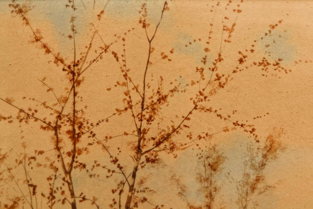 Pair of watercolors, animated landscapes, L. Meyer